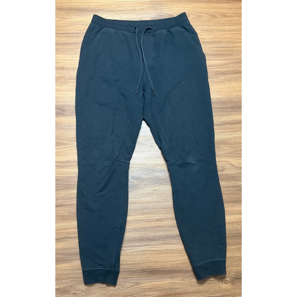Lululemon City Sweat Jogger Mens Black Tapered French Terry Pants Size L Tall